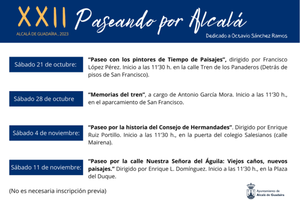 La XXII edición de Paseando por Alcalá recuerda a Octavio Sánchez Ramos