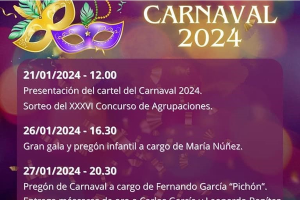 Programación de Carnaval 2024 de Alcalá de Guadaíra