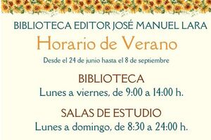 Horarios de verano de la Biblioteca municipal