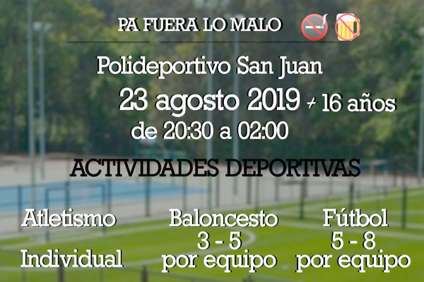 Fomento del deporte y la salud entre los jóvenes con `Pa fuera lo malo´