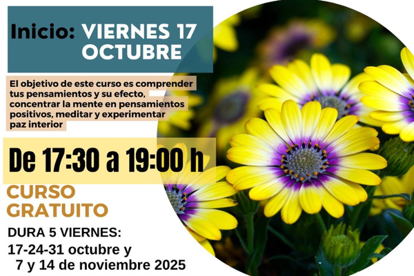 Curso de meditación, yoga y pensamiento positivo
