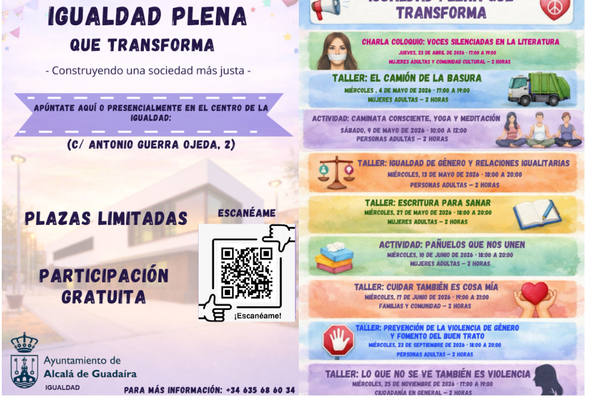 Talleres en el Centro de la Igualdad