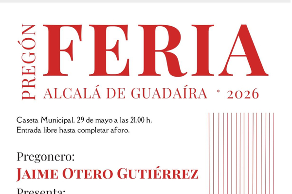 Pregón de Feria de Alcalá 2026