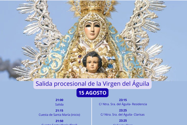 Salida procesional de la Virgen del Águila