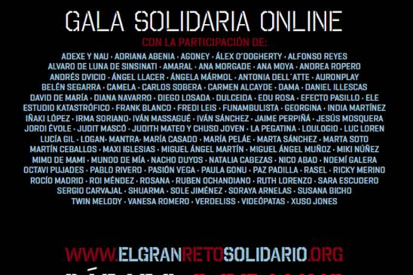 Gala solidaria on line #ElGranRetoSolidario de Acción contra el Hambre