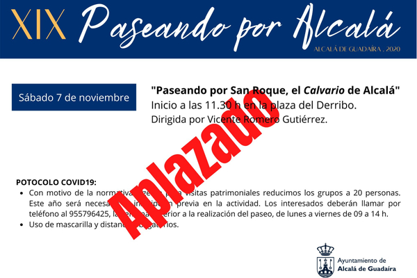 Aplazado el último de los encuentros de Paseando por Alcalá