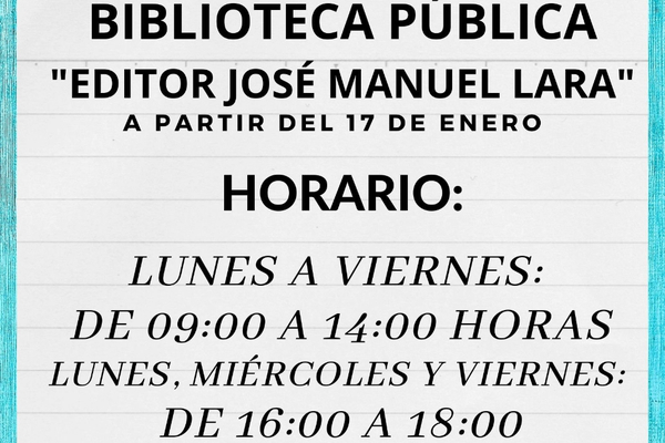 Horarios de las bibliotecas de Alcalá de Guadaíra