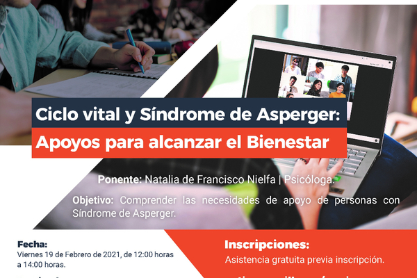 Seminario online sobre ciclo vital y síndrome de Asperger