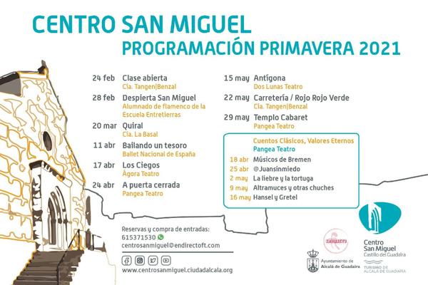 Programación teatral de primavera del Centro San Miguel