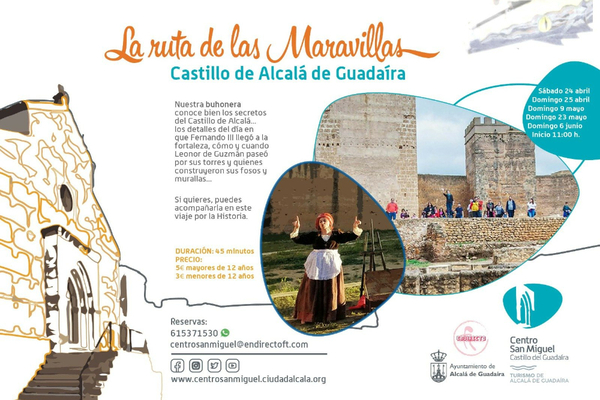 Visitas teatralizadas al Castillo de Alcalá con La ruta de las Maravillas