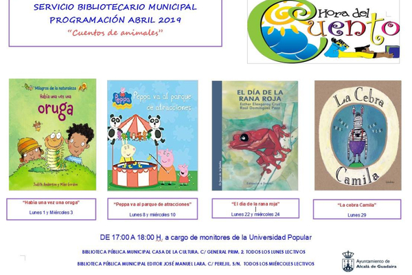 Cuentos de animales en abril en la Biblioteca