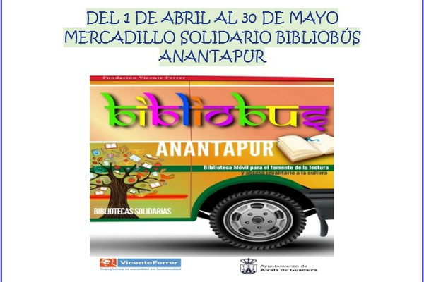La Biblioteca de Alcalá impulsa el Mercadillo Solidario Bibliobús