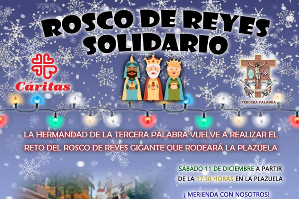 Rosco de Reyes gigante y solidario en La Plazuela