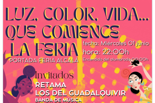 Fiesta en la portada de Feria de Alcalá