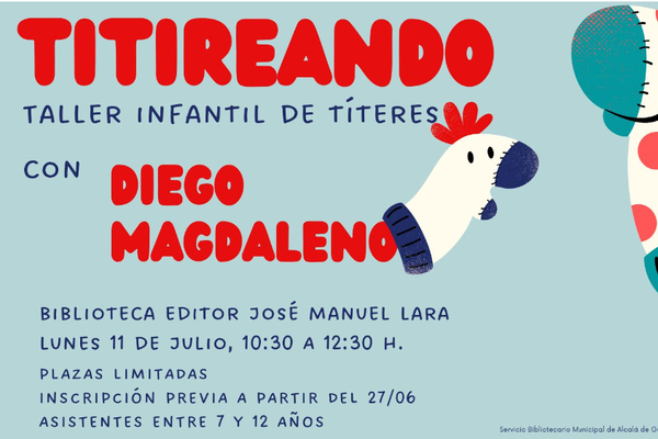 Taller infantil de títeres en la biblioteca (Titireando)