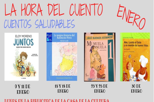 Cuentos saludables para el mes de enero en las Bibliotecas