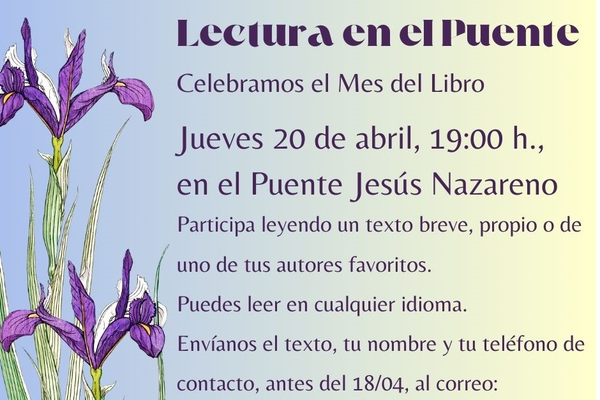 Lectura en el puente para celebrar el Mes del Libro