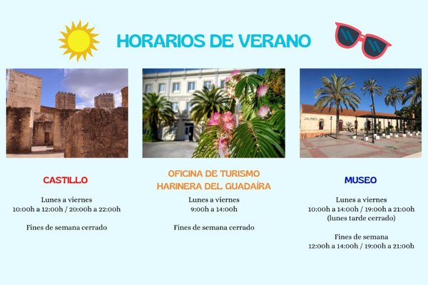 Horarios de verano de espacios municipales