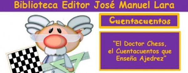 El cuenta cuentos que enseña ajedrez cada viernes en la Biblioteca Editor JM Lara