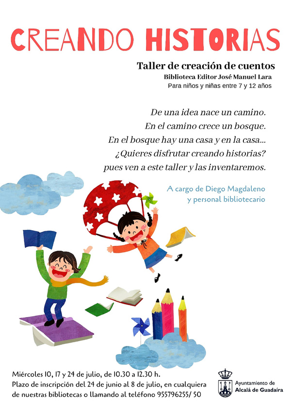 Taller de creación de cuentos en la Biblioteca. Una oportunidad para los más pequeños de generar historias.