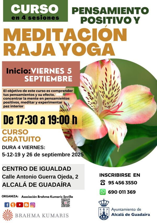 Curso de pensamiento positivo y meditación raja yoga