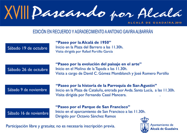 La XVIII edición de Paseando por Alcalá recuerda a Antonio Gavira Albarrán