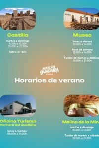 Horarios de verano de las instalaciones turísticas