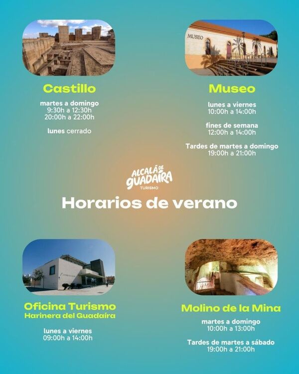 Horarios de verano de las instalaciones turísticas