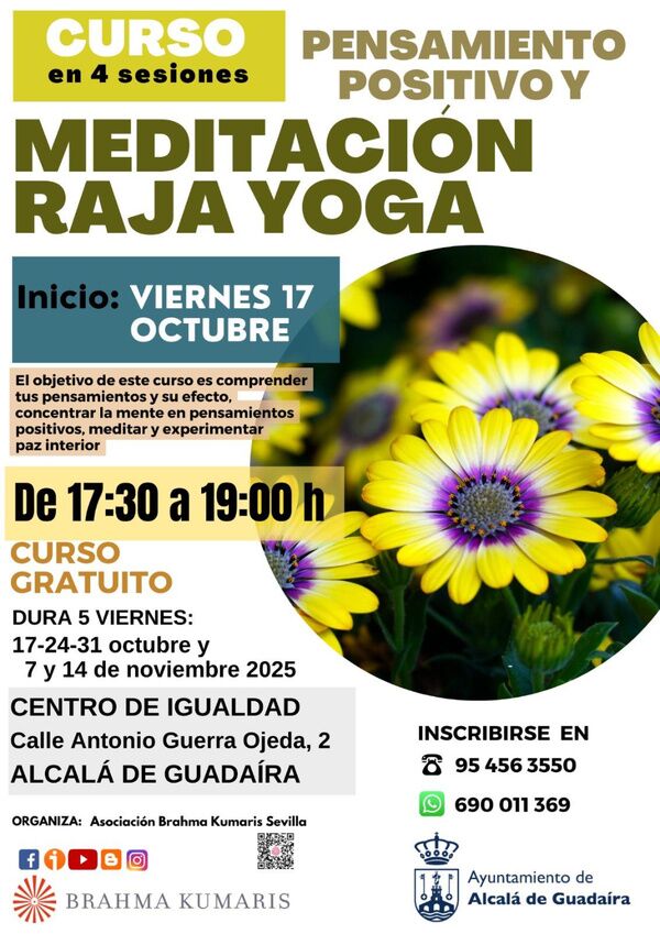 Curso de meditación, yoga y pensamiento positivo