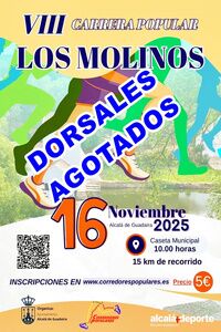 Dorsales agotados para la VIII Carrera Los Molinos