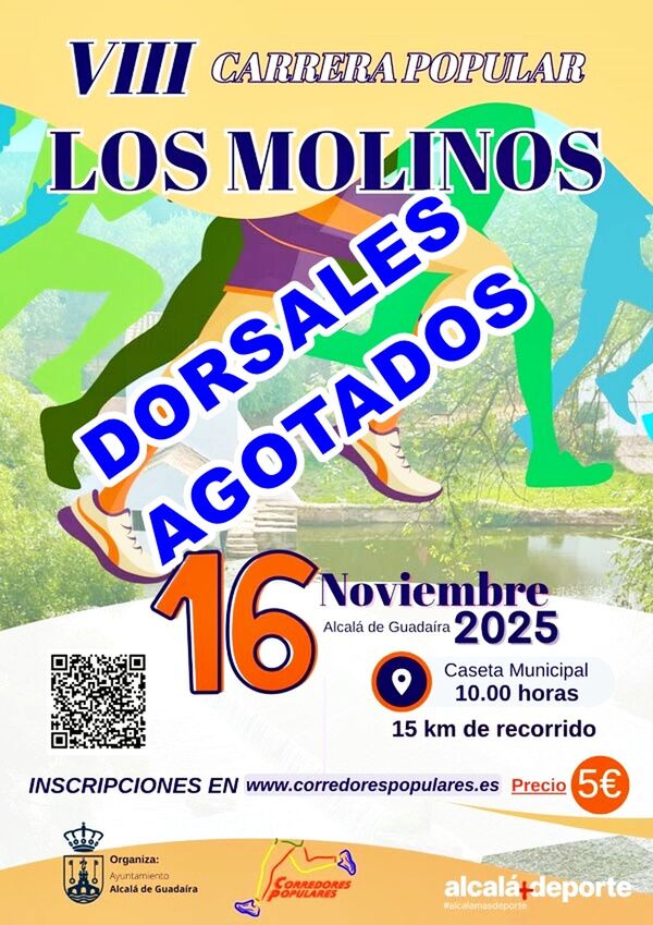 Dorsales agotados para la VIII Carrera Los Molinos
