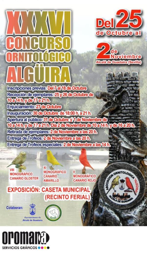 Concurso Ornitológico en la caseta municipal de Alcalá