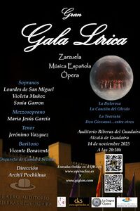 Gran Gala Lírica con zarzuela, ópera y música española