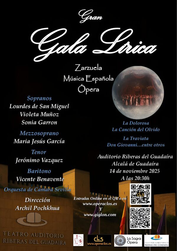 Gran Gala Lírica con zarzuela, ópera y música española