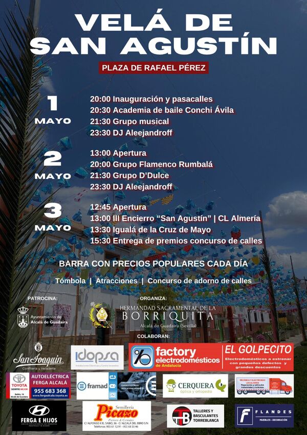 Velá de San Agustín 2026