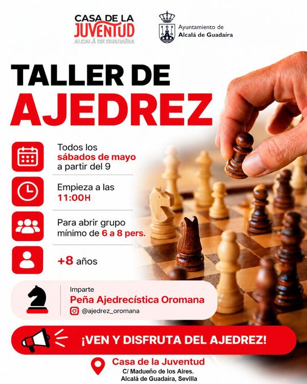 Taller de ajedrez en la Casa de la Juventud