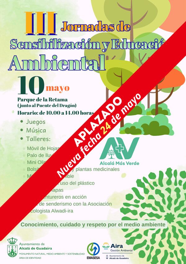 Aplazadas las III Jornadas de Sensibilización Ambiental