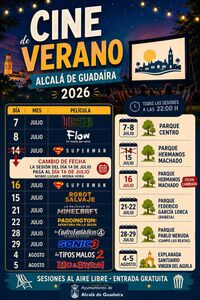 Cine de verano en Alcalá
