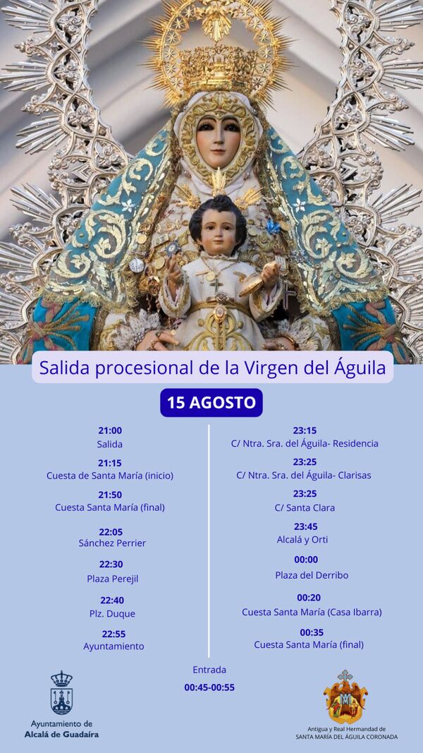 Salida procesional de la Virgen del Águila
