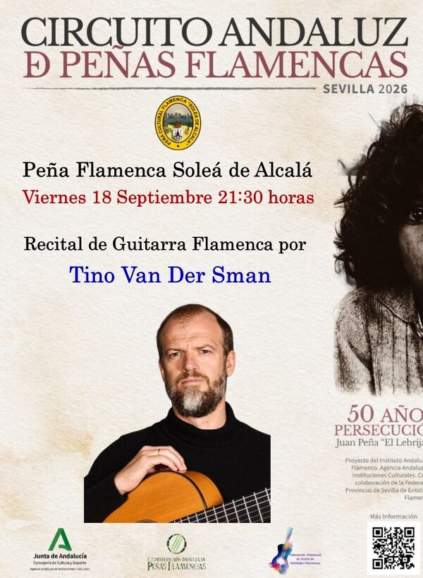 Recital flamenco de Tino Van Der Sman en el Peña Flamenca La Soleá de Alcalá