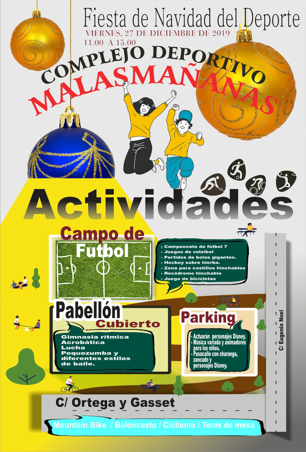 Fiesta de Navidad del Deporte con múltiples actividades y disciplinas deportivas