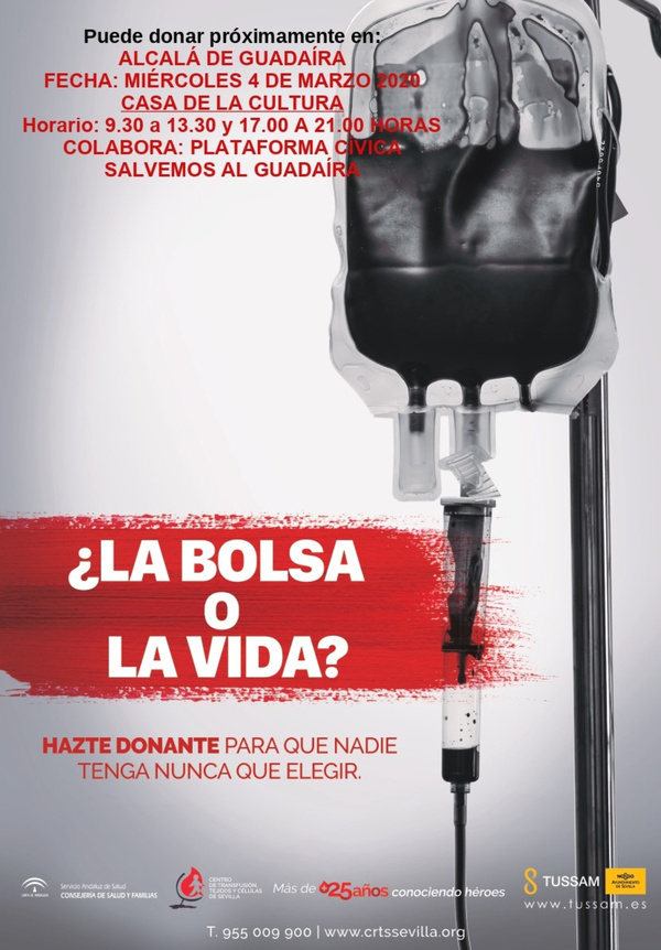Campaña de donación de sangre en la Casa de la Cultura
