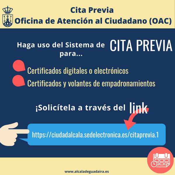 Cita previa con la Oficina de Atención al Ciudadano