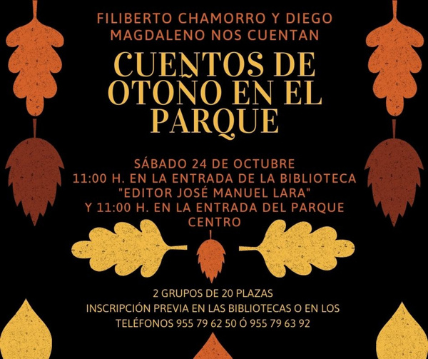 La Biblioteca municipal organiza `Cuentos de Otoño en el Parque´