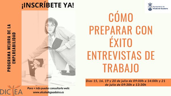 Participa en el seminario para tener éxito en la entrevista de trabajo