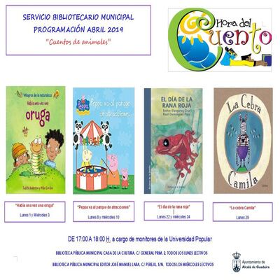 Cuentos de animales en abril en la Biblioteca