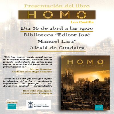 La Biblioteca acoge la presentación del libro `Homo´