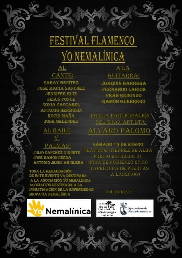 Festival flamenco benéfico, este sábado en el Teatro Gutiérrez de Alba