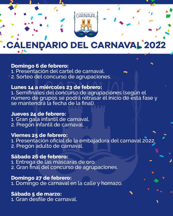 Calendario del Carnaval en Alcalá de Guadaíra