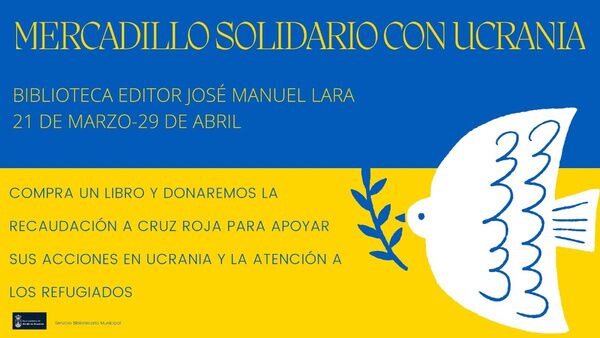 La Bibliotea organiza un mercadillo solidario con Ucrania